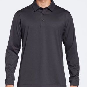 Walter Hagen Essentials Gray Long Sleeve Polo Size XXL